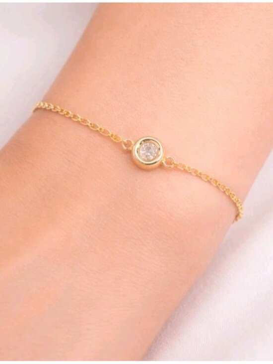 Marrin Costello Jewelry - Marrin Costello Soleil Bracelet Gold Bezel Topaz Dainty Minimalist NWT
